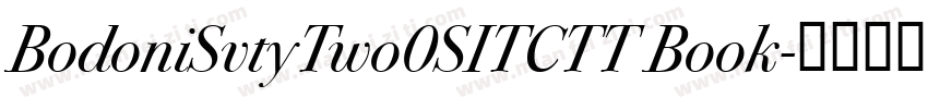 BodoniSvtyTwo0SITCTT Book字体转换